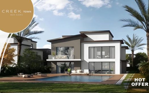 Standalone for sale landscape view in Creek town  New cairo