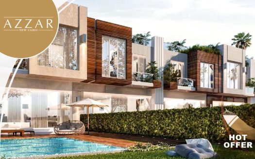 Open Landscape view Twin house for sale in Azzar 2 New Cairo