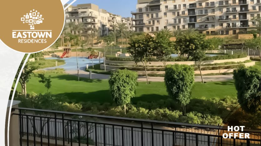 Delivered Apartment for sale in Eastown New Cairo landscape view